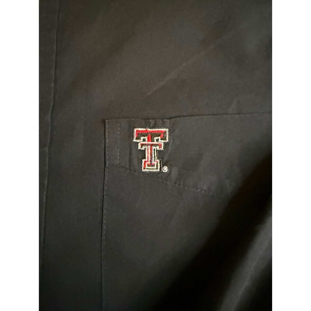 Antigua Texas Tech Red Raiders Mens 2XL Black Button Down Long Sleeve Shirt - Picture 2 of 9